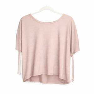 YMI Collections Ribbed Knit Top Tie Sleeve Casual Blouse Womens Size‎ L